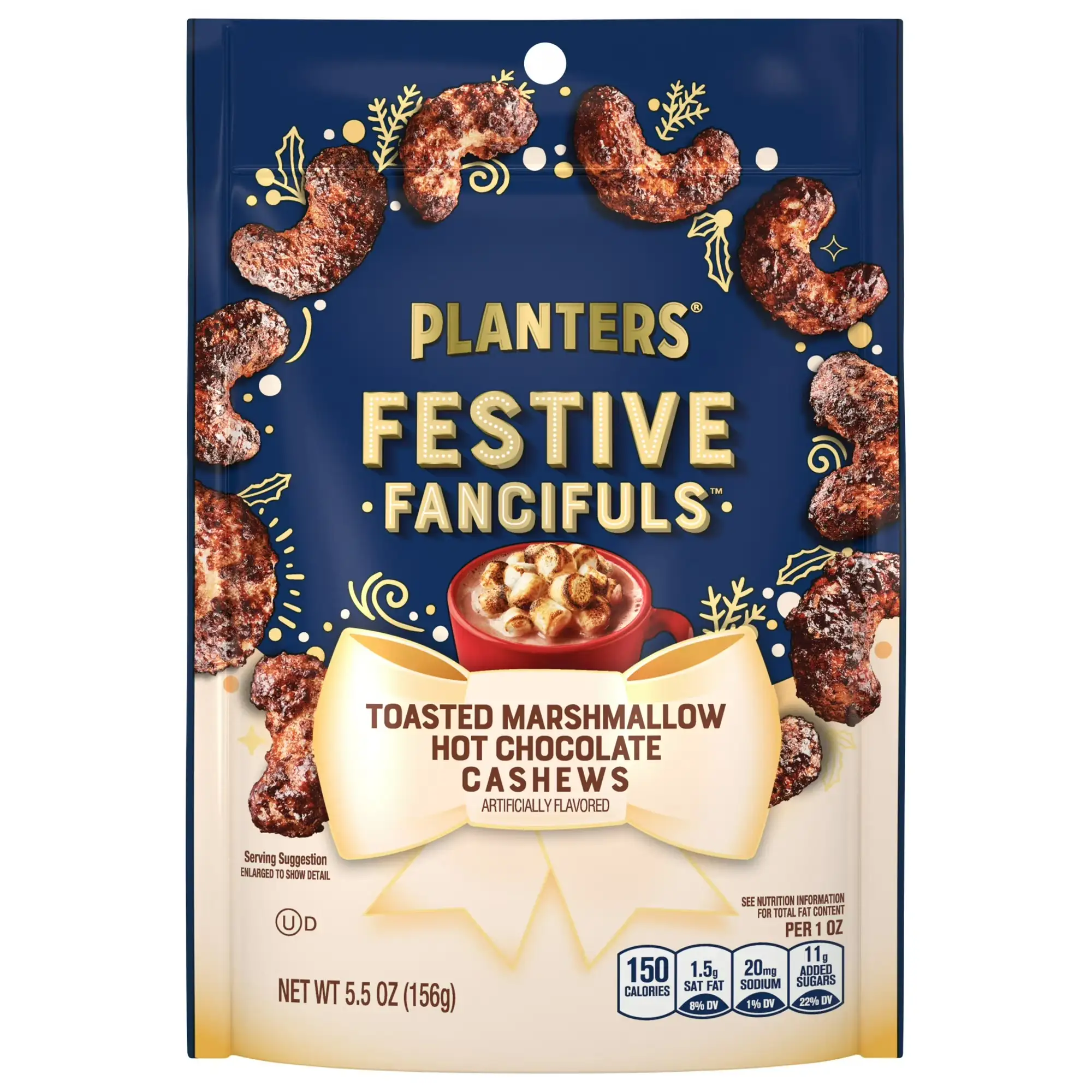 Noix de cajou grillées saveur chocolat chaud et guimauve PLANTERS